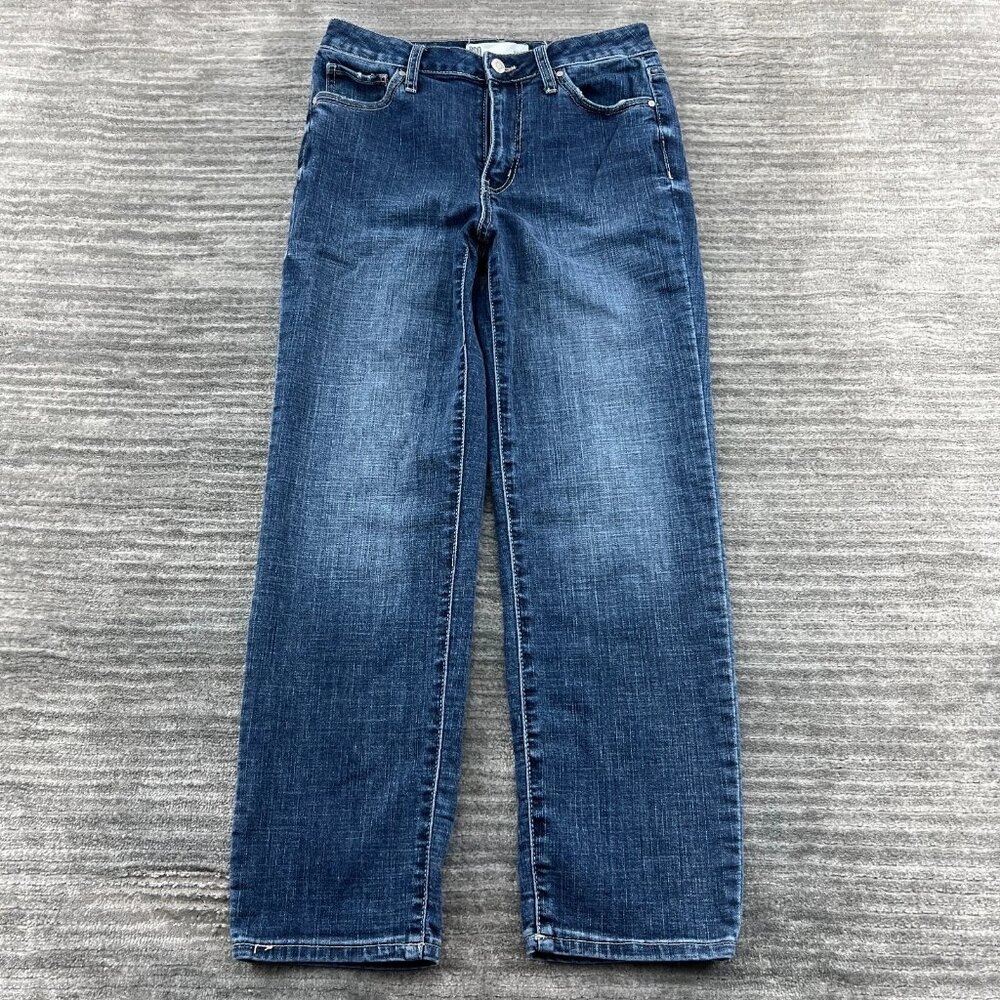 Women's High-Waisted Slim-Fit Blue Jeans
